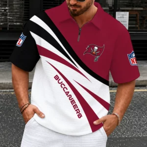 Limited Edition – Customized NFL Tampa Bay Buccaneers Quarter-Zip Polo Shirt