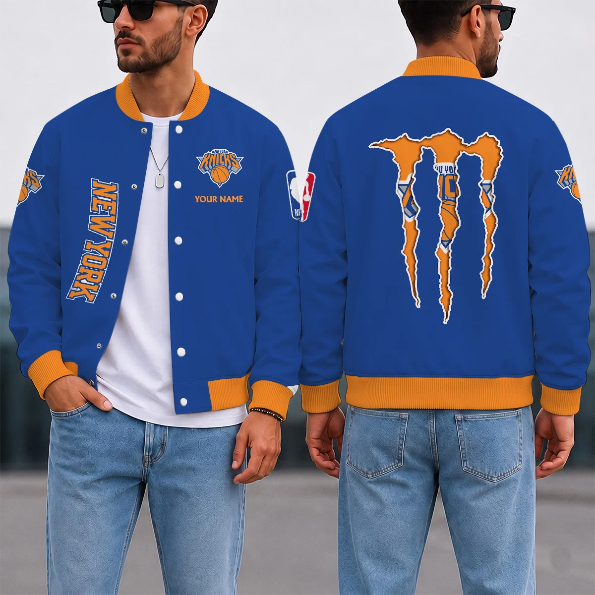 Limited Edition – Customized NBA New York Knicks Baseball Jacket, Satin Varsity Jacket