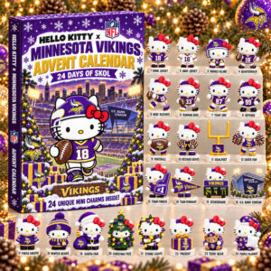 Hello Kitty x Minnesota Vikings 2026 Christmas Advent Calendar Vikings Xmas Calendar