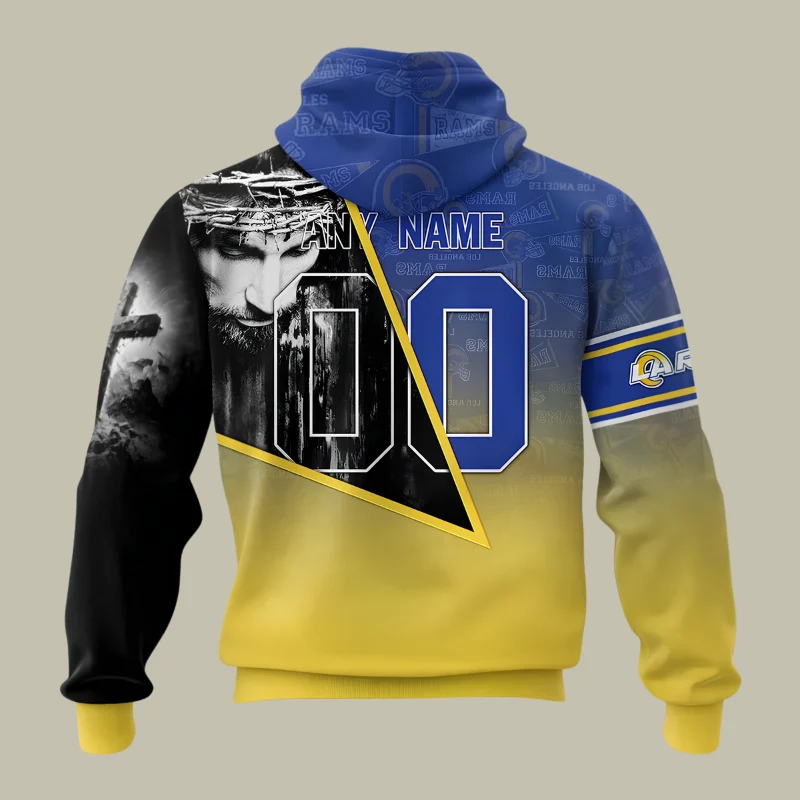 Limited Edition – Customized NFL Los Angeles Rams God’s Blessing T-Shirt, Hoodie & Zip Hoodie - Image 3