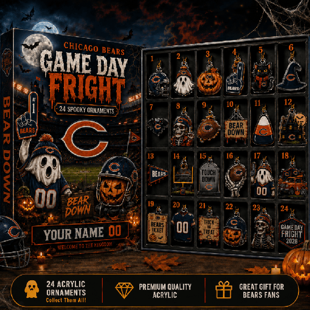 Custom Chicago Bears Halloween Blind Box Advent Calendar 2026 Bears Halloween Merch