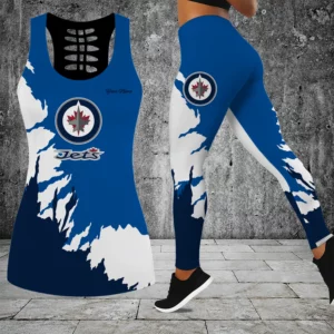Limited Edition – Customized NHL Winnipeg Jets Hollow Tank Top & Leggings Set