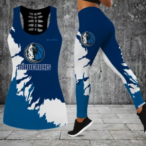 Limited Edition – Customized NBA Dallas Mavericks Hollow Tank Top & Leggings Set