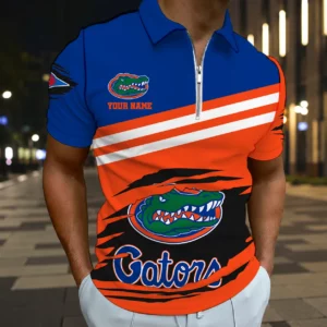 Limited Edition – Customized NCAA Florida Gators Zip Polo Shirt