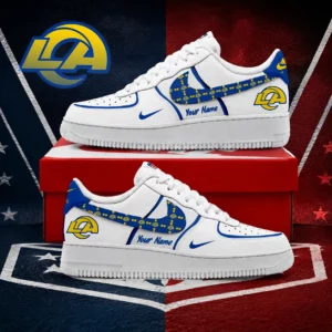 Limited Edition – Customized NFL Los Angeles Rams Af1 Shoes
