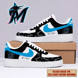 Limited Edition – Customized MLB Miami Marlins Af1 Shoes