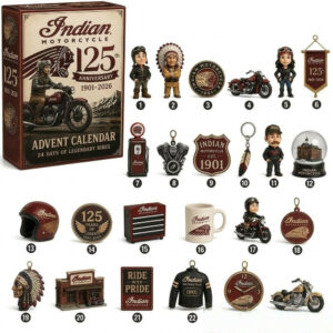 Indian Motorcycle 125th Anniversary Advent Calendar 2026 24 Day Countdown Xmas Gift Ideas
