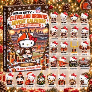Hello Kitty x Cleveland Browns 2026 Christmas Advent Calendar Browns Christmas Calendar