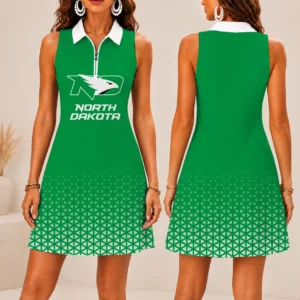 Limited Edition – Customized NCAA North Dakota Fighting Hawks Women’s Zip Sleeveless Polo Dress