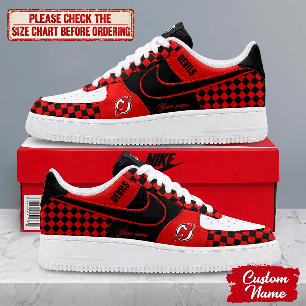 Limited Edition – Customized NHL New Jersey Devils Af1 Shoes