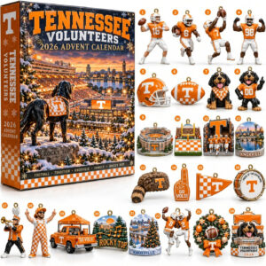 Tennessee Volunteers Advent Calendar 2026 24 Mini Volunteers Ornaments Sport Gifts