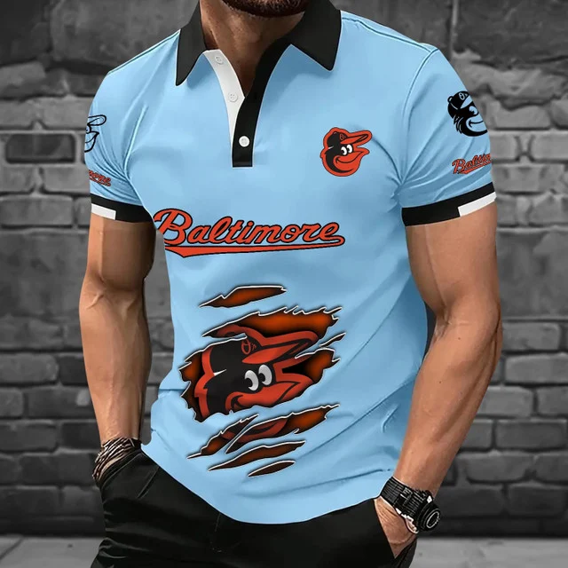Limited Edition – Customized MLB Baltimore Orioles Polo Shirt - Image 2