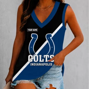 Limited Edition – Customized NFL Indianapolis Colts Women’s V-Neck Tank Top