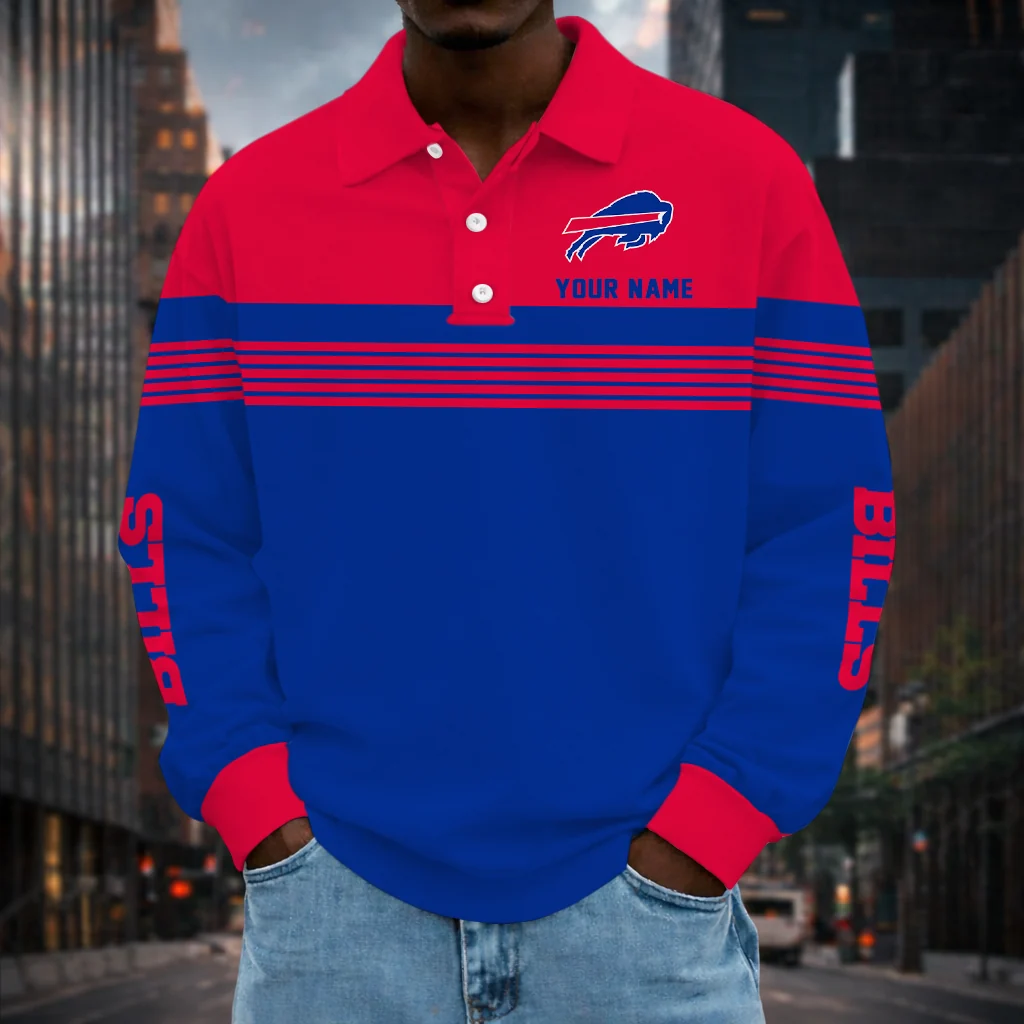 Limited Edition – Customized NFL Buffalo Bills Long Sleeve Polo Shirt