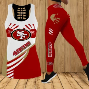 Limited Edition – Customized NFL San Francisco 49Ers Hollow Tank Top & Leggings Set