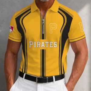 Limited Edition – Customized MLB Pittsburgh Pirates Zip Polo Shirt