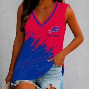 Limited Edition – Customized NFL Buffalo Bills Women’s V-Neck Tank Top