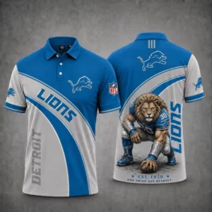 Limited Edition – Customized NFL Detroit Lions Polo Shirt