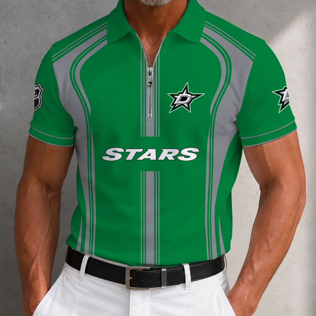 Limited Edition – Customized NHL Dallas Stars Zipper Polo Shirt