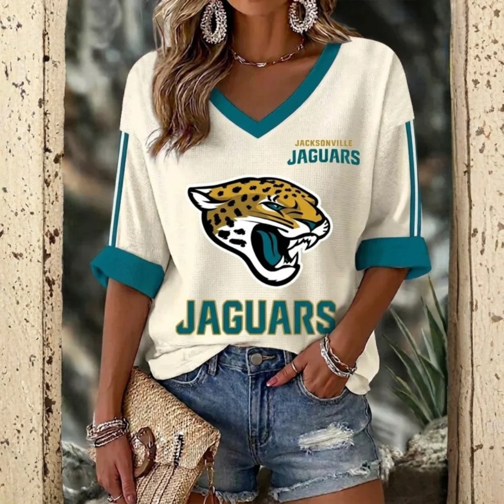 Limited Edition – Customized NFL Jacksonville Jaguars Women’s Heart V-Neck Long Sleeve Shirt