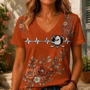 Limited Edition – Customized NHL Anaheim Ducks V-Neck Female Shirt