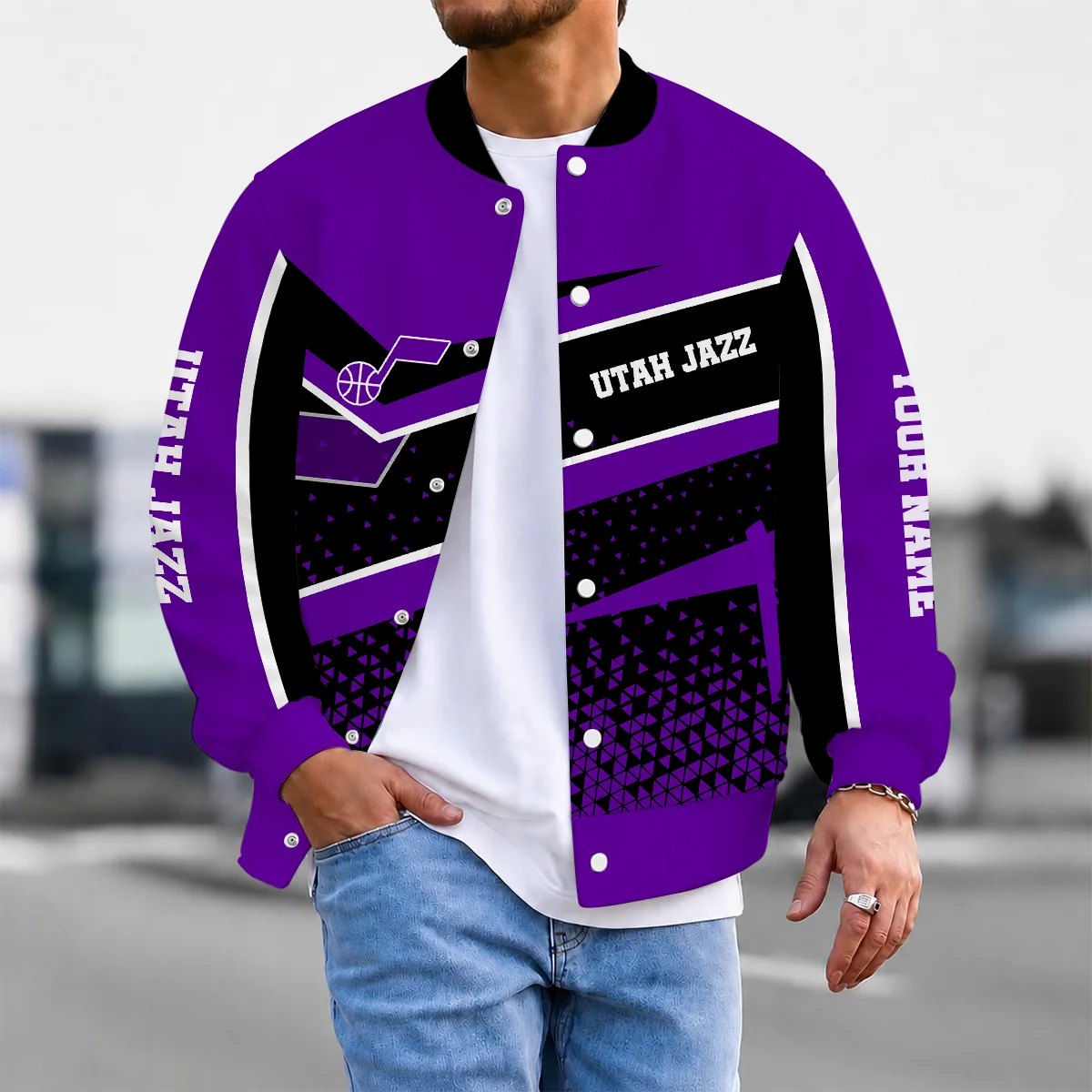 Limited Edition – Customized NBA Utah Jazz Baseball Jacket, Satin Varsity Jacket