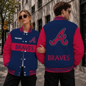 Limited Edition – Customized MLB Atlanta Braves Satin Varsity & Baseball Jacket