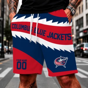Limited Edition – Customized NHL Columbus Blue Jackets Short Pants