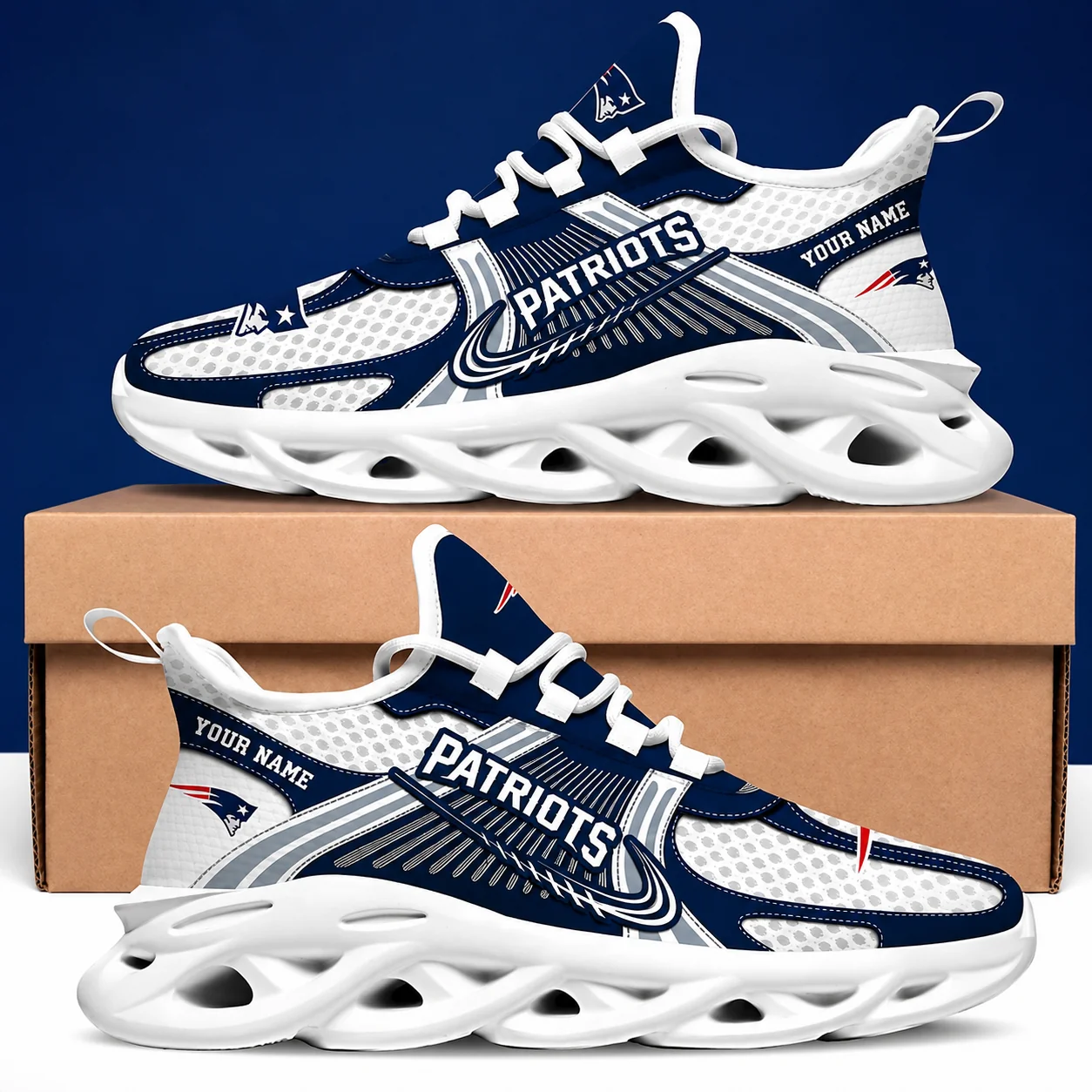 Limited Edition – Customized NFL New England Patriots Max Soul Shoes