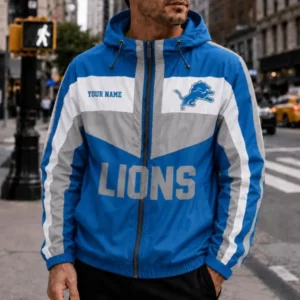 Limited Edition – Customized NFL Detroit Lions Windbreaker Jacket