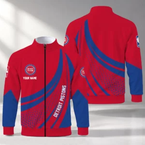 Limited Edition – Customized NBA Detroit Pistons Stand Collar Jacket