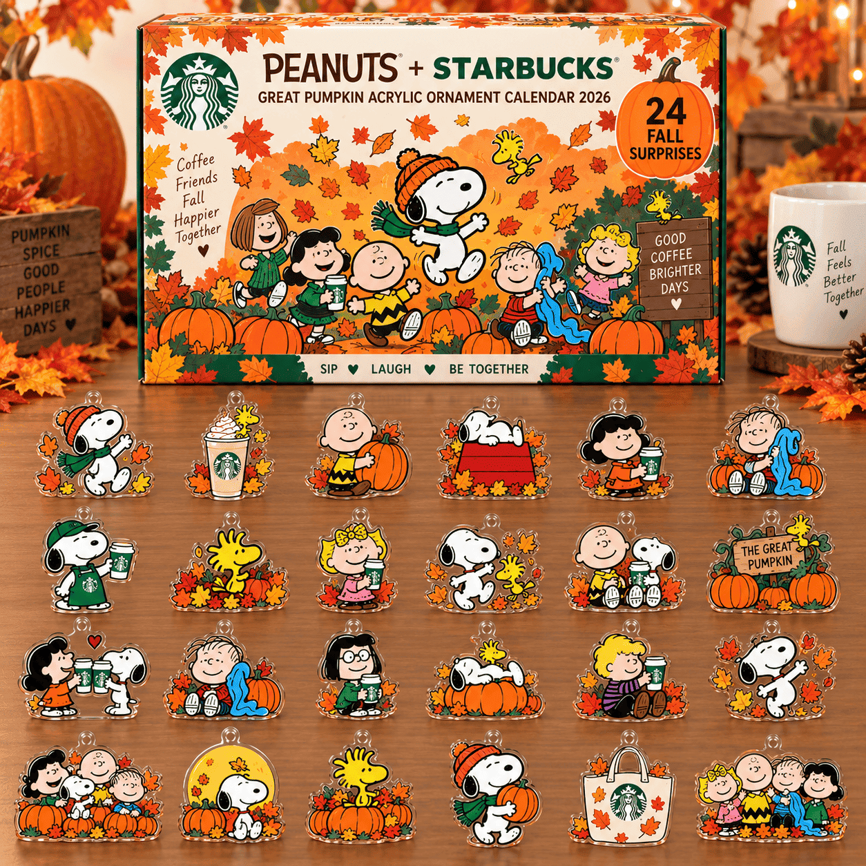 Starbucks Peanuts 2026 Snoopy Great Pumpkin Advent Calendar 2026 Seasonal Advent Calendar