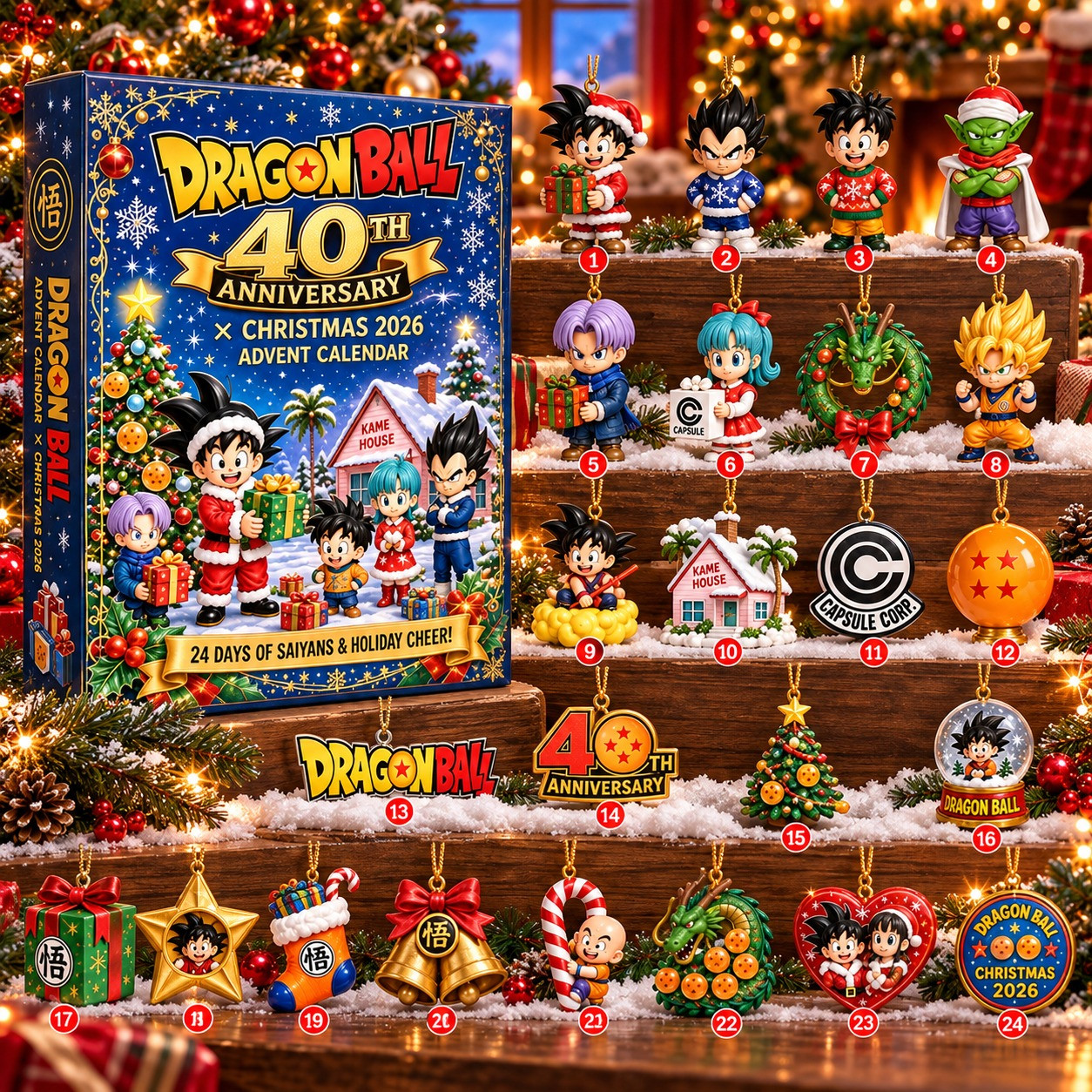 Dragon Ball 40th Anniversary Christmas 2026 Advent Calendar Gifts For Son