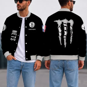 Limited Edition – Customized NBA Brooklyn Nets Baseball Jacket, Satin Varsity Jacket