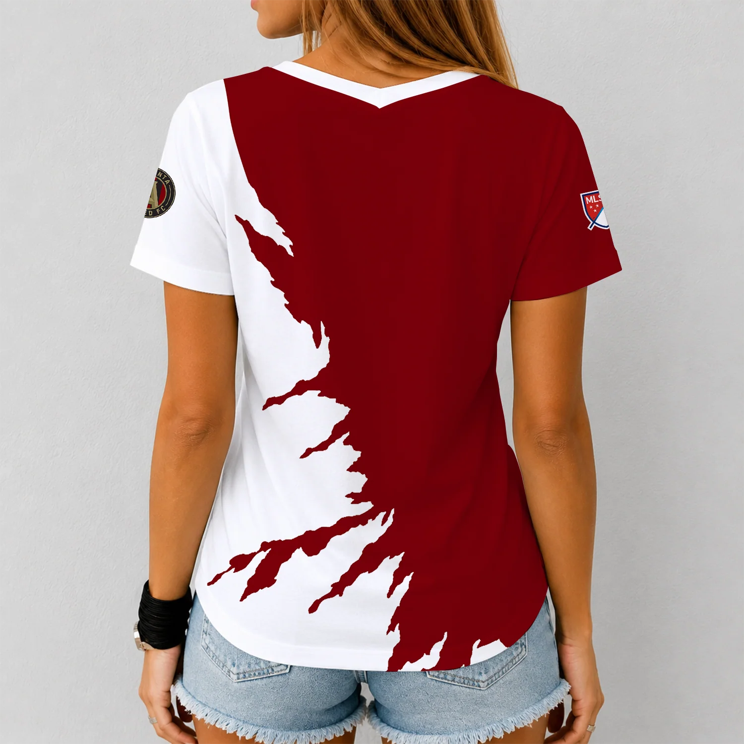 Limited Edition – Customized MLS Atlanta United FC V-Neck Female Shirt - Image 2