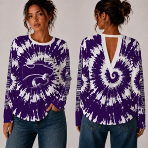 Limited Edition – Customized NCAA Kansas State Wildcats Women’s Back V-Cut Long-Sleeve Shirt