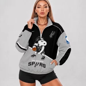 Limited Edition – Customized NBA San Antonio Spurs V-Neck Zipper Sweatshirt Jacket