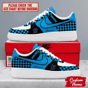 Limited Edition – Customized MLB Miami Marlins Af1 Shoes