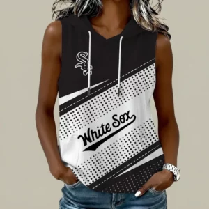 Limited Edition – Customized MLB Chicago Khaki Sox Women’s Sleeveless Hooded Pocket Tank Top