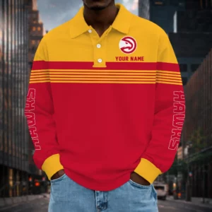 Limited Edition – Customized NBA Atlanta Hawks Men Long Sleeve Polo Shirt