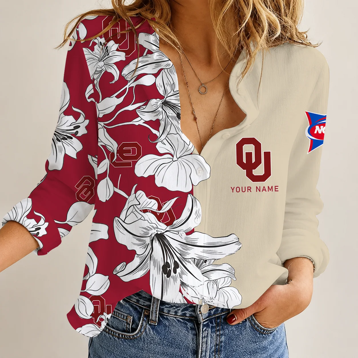 Limited Edition – Customized NCAA Oklahoma Sooners Women Casual Shirt