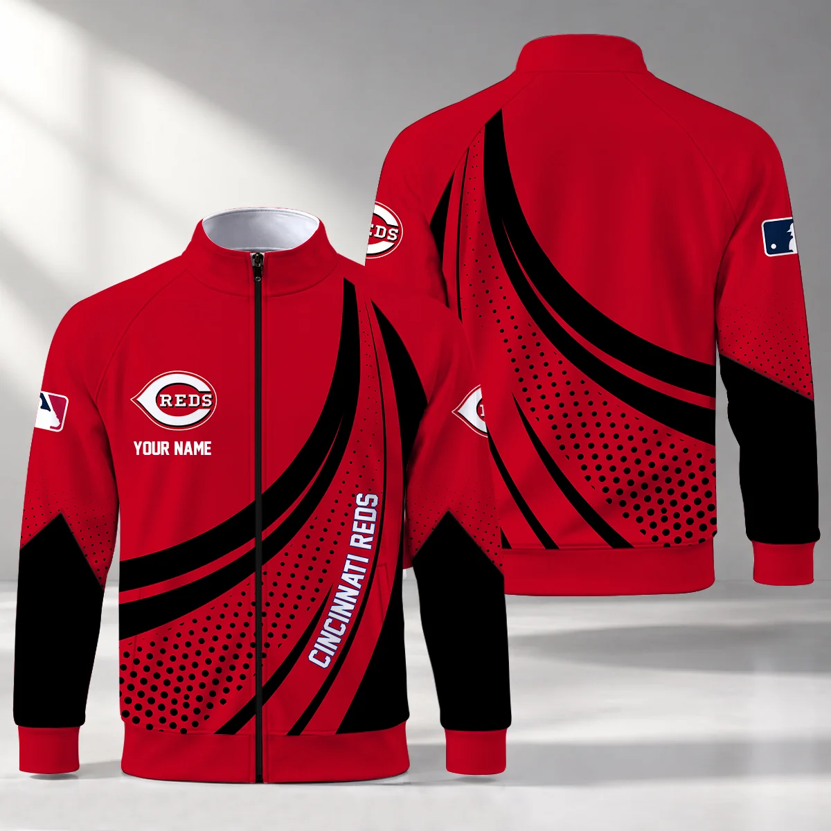 Limited Edition – Customized MLB Cincinnati Reds Stand Collar Jacket