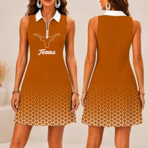 Limited Edition – Customized NCAA Texas Longhorns Women’s Zip Sleeveless Polo Dress