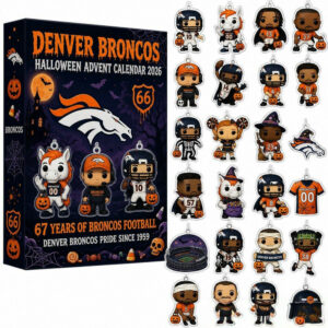 Denver Broncos 67th Anniversary Advent Calendar 2026 Halloween Countdown Gift For Football Fans