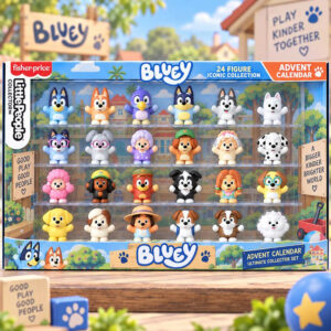 Bluey Cartoon Christmas 2026 Advent Calendar Bluey Merch Gift For Fan