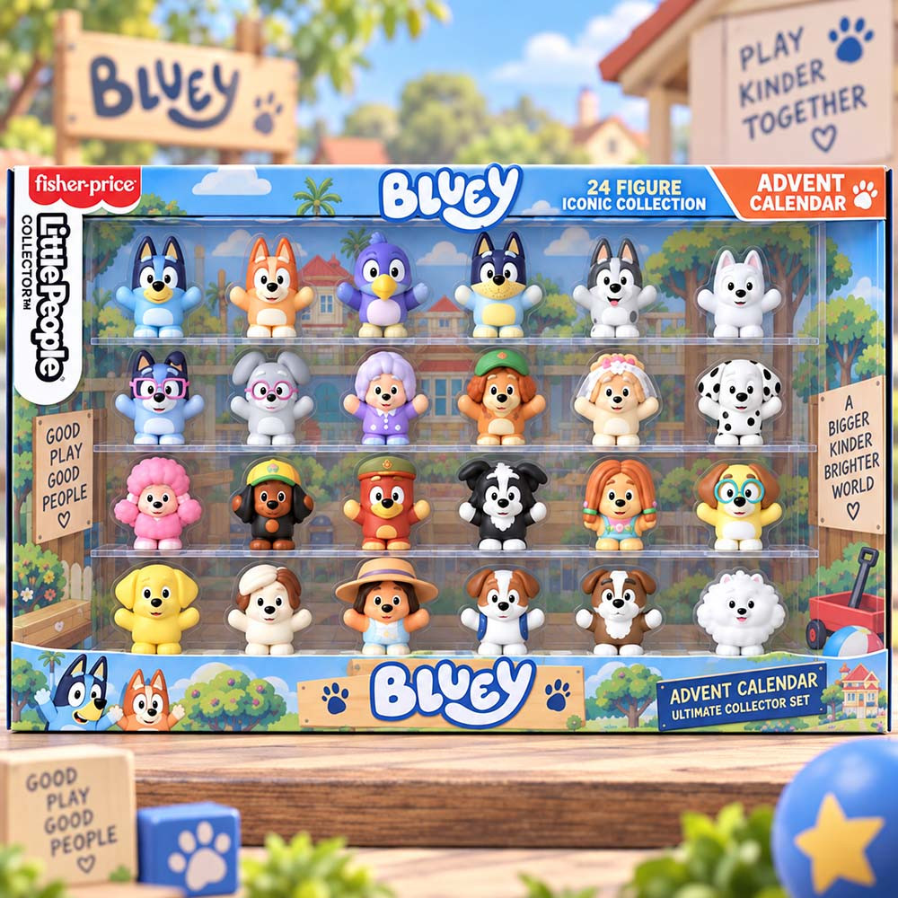 Bluey Cartoon Christmas 2026 Advent Calendar Bluey Merch Gift For Fan