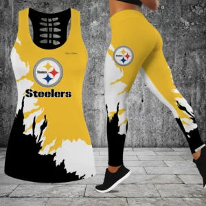 Limited Edition – Customized NFL Pittsburgh Steelers Hollow Tank Top & Leggings Set