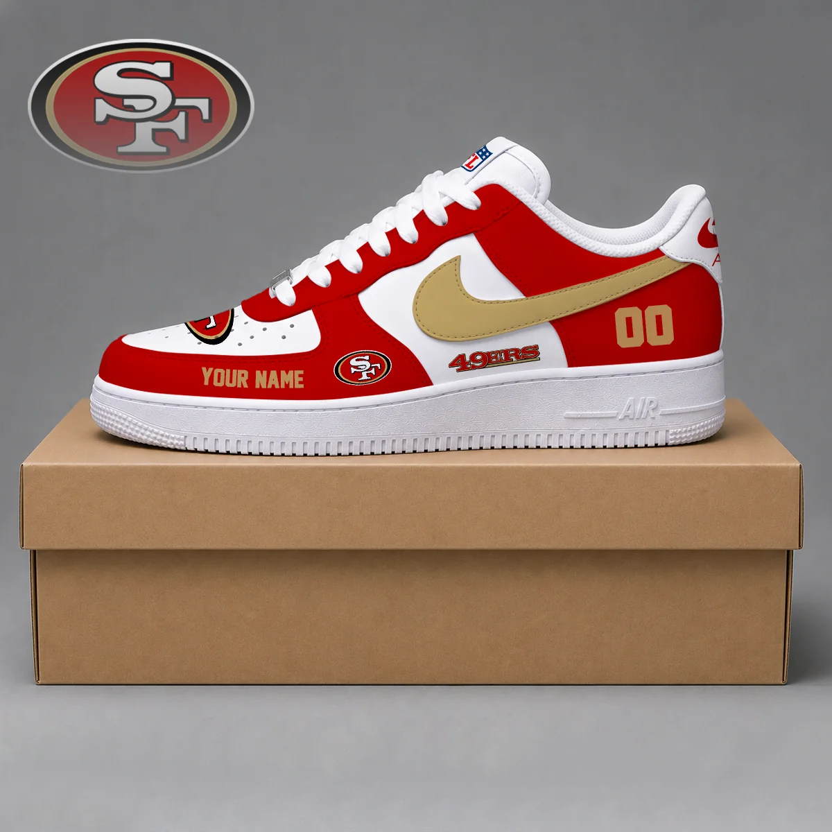 Limited Edition – Customized NFL San Francisco 49Ers Af1 Shoes