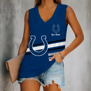 Limited Edition – Customized NFL Indianapolis Colts Women’s V-Neck Tank Top