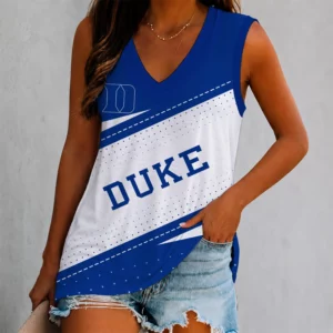 Limited Edition – Customized NCAA Duke Blue Devils Women’s V-Neck Tank Top